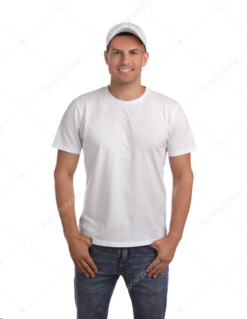 Mockup mit passendem Shirt- und Cap-Set im Country-Stil